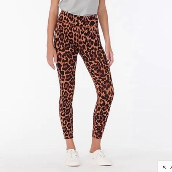 NWT J CREW High Rise 7/8 Leggings in Leopard, Size XS - Picture 3 of 7